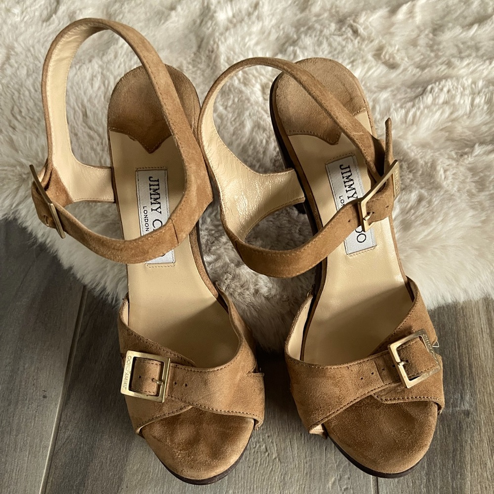 Jimmy Choo women’s shoes like new 4 1/2” heel 1” platform